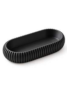 New Striped Oval Storage Tray 3D Printed Minimalist Storage Dish Entryway Vanity Bathroom Desktop Jewelry Keys Coins Multi-Functional Storage Decor Creative Housewarming Gift - Multicolor - View 7