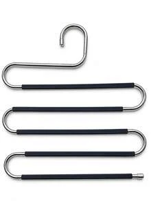 3pcs 5-Tier Pants Hanger, S-Shaped Stainless Steel Multi-Layer Pants Rack With Non-Slip Pads, Open-Design Space-Saving Closet Organizer For Jeans, Dress Pants, Scarves - Multiple Styles and Colors - View 18