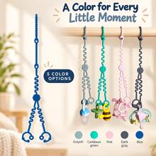 5pcs Silicone Lanyard Accessories, Dual-Head Multi-Function Adjustable Silicone Lanyard For Strollers, Outdoor Travel Supplies, Halloween, Christmas Gifts, Suitable For Strollers, High Chairs, Car Seats - Multicolor - View 2