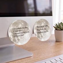 1pc Multicolor Moon Pattern Round Self-Adhesive Sticky Notes, Creative Memo Pads For Office And Study, Suitable For Journaling And Daily Reminders, Ideal Gift For Back To School, Birthday And Christmas - one-size - View 2