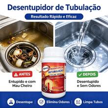 O poderoso agente de desobstrução de tubos e pó de desobstrução específico de esgoto remove efetivamente odores e bloqueia - Em pó - Visão 1