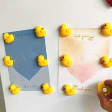 2pcs/5pcs/8pcs/10pcs Cartoon Duck Fridge Magnet Set, Sweet Decorative Magnet Set, Office Magnet, Personalized Refrigerator Magnet For Kitchen Locker Whiteboard Cupboard And Dishwasher, Kitchen Decor, Home Decoration, New Year Halloween Christmas Gift - Multicolor - View 5