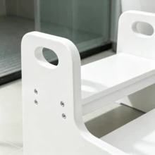 Natural Bamboo Toilet Squatting Stool, Foldable Space-Saving Bathroom Footrest, Home Bathroom Squatting Angle Optimization Toilet Stool - View 5