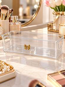 Flocked Eyelash Storage Box, Desktop Organizer Box, Multi-Functional Eyelash Storage & Display Box, Transparent Visible Eyelash Storage Box, Eyelash Storage Box, Jewelry Box, Storage Bag, Makeup Brush Storage Box, Makeup Brush Storage Box, Perfume Storage Box, Makeup Bag, Women's Gift, Christmas Gift, Women's Premium Gift (Plastic Products May Have Slight Defects By Default) - Clear - View 4