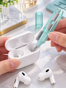 This 3-In-1 Multi-Function Earphone Cleaning Kit Includes A Soft Bristle Brush, Suitable For Cleaning Wireless Earphones, Earbuds, Charging Cases, Accessories, Computers, Keyboards And More. It Is A Comprehensive Cleaning Tool And Supply. - Earphone Cleaning Brush - View 3