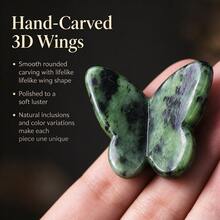 1PC Natural Crystal Healing Amethyst Butterfly Statue, Handcrafted Gemstone Figurine, Pocket Crystal Ornament, Reiki Energy Stone For Home Decor & Col - Mini Butterfly - View 8