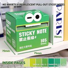 105 Pieces Per Box Cute Monster Pull-Out Pearlescent Sticky Notes, Full Adhesive Transparent Sticky Tabs, Tearable Self-Stick Memo Notes For Students, Office, Annotation, Planner - Multi-color - View 16