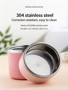 Stackable Insulated Lunch Box, Stainless Steel Thermal Food Container, Portable Reusable Bento Box, Multi-Layer Leak-Proof Food Storage Box, Suitable For Students, Office Workers, Camping, Kitchen Gadgets And Back To School Supplies - Multicolor - View 3