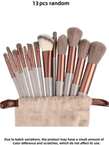 Bộ cọ trang điểm 13/5 món, cọ đánh phấn mắt, cọ tạo khối, bộ trang điểm, cọ trang điểm lông mềm, cọ má hồng gửi ngẫu nhiên, bộ cọ Kabuki chuyên nghiệp hỗn hợp cho kem nền và phấn mắt - Nhiều màu - Xem 12