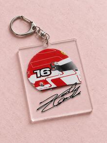 1/8pcs F1 Racing Driver Helmet Signature Acrylic Keychain, F1 Racing Style, Sainz/Verstappen/Piastri/Antonelli/Russell/Alonso, Ideal Gift For F1 Racing Fan Boyfriend/Friend, Car Key Ring Accessory, Backpack Charm, Bag Pendant - Multicolor - View 9