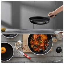 Set 4 Padelle Antiaderenti con Manico Soft Touch Ergonomico - Visualizzare 3