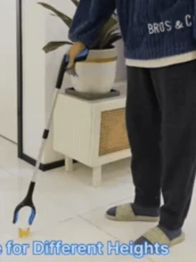 Extra Long Foldable Grabber With 360° Rotating Non-Slip Clamp And Magnetic Tip, Heavy Duty Reach Tool For Outdoor Litter Pickup, Home Cleaning, Trash Collection, Indoor And Outdoor Use, Suitable For Elderly And Wheelchair Users - A - View 3