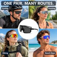 1pc Unisex Sports Fashion Glasses, Lightweight Durable Frame, Multi-Purpose Eyewear For Cycling, Driving, Fishing, Running & Camping Outdoor Activities - Multicolor - View 3