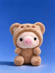 1pc Cute Pig Plush Doll, Backpack Pendant, Pig Doll - Multicolor - View 4