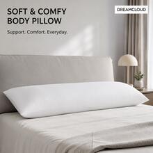 1pc Oversized Body Pillow - Side Sleeper Breathable Full Body Pillow - Adult Soft Long Bed Pillow, 20*54 Inches - White - View 5