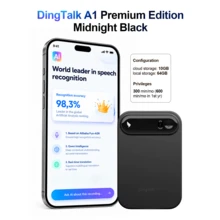 Reletech AI Voice Recorder, DingDing A1 Ultra-Thin Aluminum Alloy 64GB Local Storage, 6-Microphone Array Noise Reduction, Real-Time Multilingual Transcription And Translation, Magnetic Portable Voice Recorder, Suitable For Meetings, Interviews, Lectures - View 11