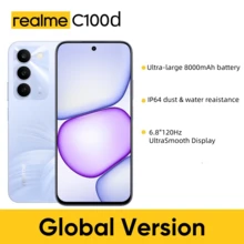 Realme C100d 4G 解鎖手機 4GB+128GB 智慧型手機，全球版，解鎖，6.8 吋 LCD 120Hz 螢幕，50MP AI 三鏡頭相機，8000mAh 電池，45W 快充，10W 反向充電，48 個月流暢性能，IP64，不含適配器 - Blooming Purple - 查看 1