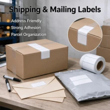 2000sheets Solid Color Label Stickers, Easy To Use And Versatile Self-Adhesive Labels, 70*20mm, Suitable For Office And School Student Labels, Barcode Printing Paper, Random Mixed Pack, School Supplies, Back To School Supplies - White - View 8