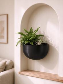 Half Moon Wall Hanging Planter, Wall-Mounted Flower Pot, Balcony Yard Window Sill Landscape Decor, Pothos Geranium Flower Plant Cultivation Pot, Indoor Wall Decoration Planting Container - Wall-mounted Planter - View 6