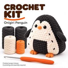 Adult Beginner Crochet Rice Ball Kit, Includes Step-By-Step Video Tutorial, Printed Pattern, Yarn, Crochet Hook And Accessories, Adult Beginner DIY Handmade Gift Set, Make It Yourself - C-Multicolor Set - View 2