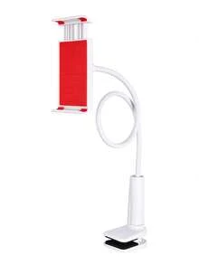 1pc 360° Rotating Phone Holder, Spiral Base Slouchy Bracket Phone Bed Headboard Slouchy Bracket - White - View 5