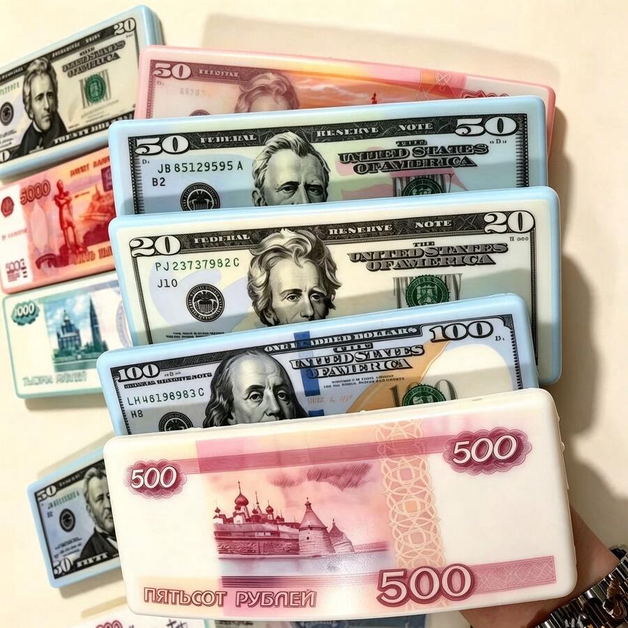 1pc Dollar & Ruble Bill Shaped Slow Rising Squishy Stress Relief Toy ...