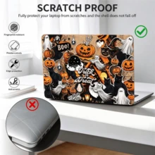 2026 Retro Scary Halloween For MacBook Neo Case 13 Inch , For MacBook Air 15 Inch/13 M5 Pro 16/14 Hard PC Matte Split Type Neo Case, Stylish Digital Accessory For Novelty Premium Pattern Hardshell Laptop Case - View 4