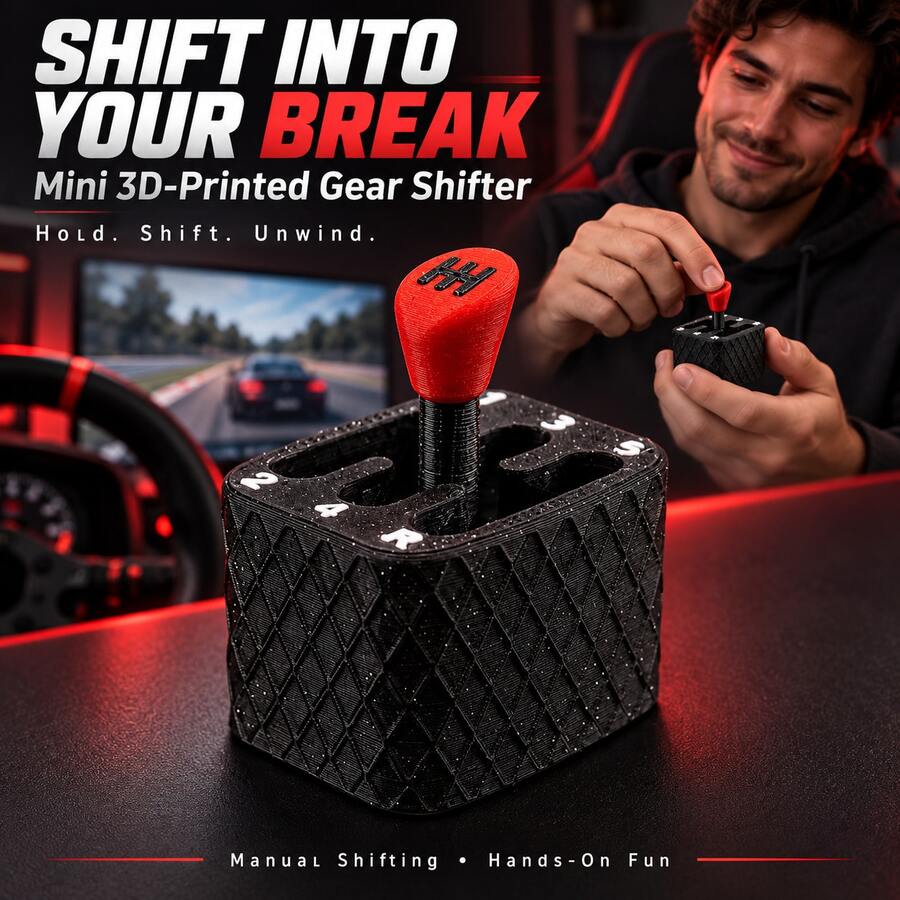 1pc-Mini Gear Shift Fidget Toy-Manual Transmission Shifter Simulation Model-Simulation Car Shift Lever-Fidget Toys-Christmas-Clicker Fidget-Desk Accessories-Christmas Gifts-Stocking Stuffer - Multicolor - View 1