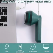 Portable Lint Remover, Electric Pill Remover, 6-Blade Design, Powerful Lint Removal, Powerful Motor One-Touch Start, USB Rechargeable 300mAh Large Capacity Lithium Battery, Suitable For Clothing, Fabrics, Bedding, Carpets And Sofas - Multicolor - View 9