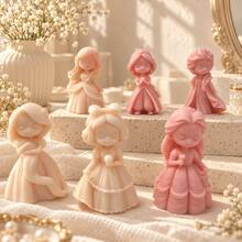 3D Princess Scented Candle Mold DIY Cute Princess Plaster Doll Scented Candle Decoration Making Tool Princess Home Decor Handmade Craft Gift - White - View 3