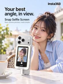 Insta360 Snap Selfie Screen, Magnetic Rear Camera Vlogging Monitor, 3.5-Inch Touchscreen, USB-C Plug And Play, Real-Time Preview, Standard Or Fill Light Version, For Compatible IPhone And Android Phones, Selfies And Content Creation - White - View 11