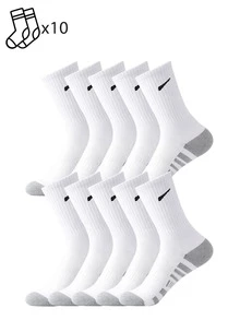 1/5/10/20 Pairs Men's Mid-Calf Socks, Grey Base Striped Design, Sports Anti-Slip Shock-Absorbing Running Socks, Basketball Socks - Multicolor - View 20