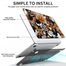 2026 Retro Scary Halloween For MacBook Neo Case 13 Inch , For MacBook Air 15 Inch/13 M5 Pro 16/14 Hard PC Matte Split Type Neo Case, Stylish Digital Accessory For Novelty Premium Pattern Hardshell Laptop Case - View 7