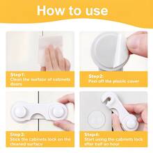 14/10/6-Piece Multifunctional Child Lock – Split-Design Anti-Pinch Lock For Baby Drawers And Cabinets – White Child - Multicolor - View 5
