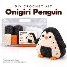 Adult Beginner Crochet Rice Ball Kit, Includes Step-By-Step Video Tutorial, Printed Pattern, Yarn, Crochet Hook And Accessories, Adult Beginner DIY Handmade Gift Set, Make It Yourself - C-Multicolor Set - View 3