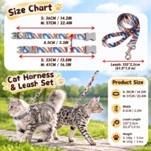 Adjustable Pet Leash, Cat Leash, Small Dog Leash, Personalized Leash, With Chest Bag, Escape-Proof Design, Soft Nylon Material, Suitable For All Cats And Small Dogs, Comfortable And Durable, Perfect For Daily Walks - Orange - View 4