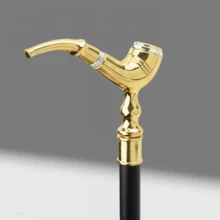 Halloween Props, Pipe-Shaped Game Prop, Performance Prop, Metal Scepter, Creative Gentleman Cane, Fashionable Christmas Gift, Vintage Scepter Cosplay Game Prop, Magician Performance Accessory, Elegant High-End British Gentleman Cane, Suitable For Daily Use, Men's Gift, Creative School Performance - Pipe-shaped - View 3