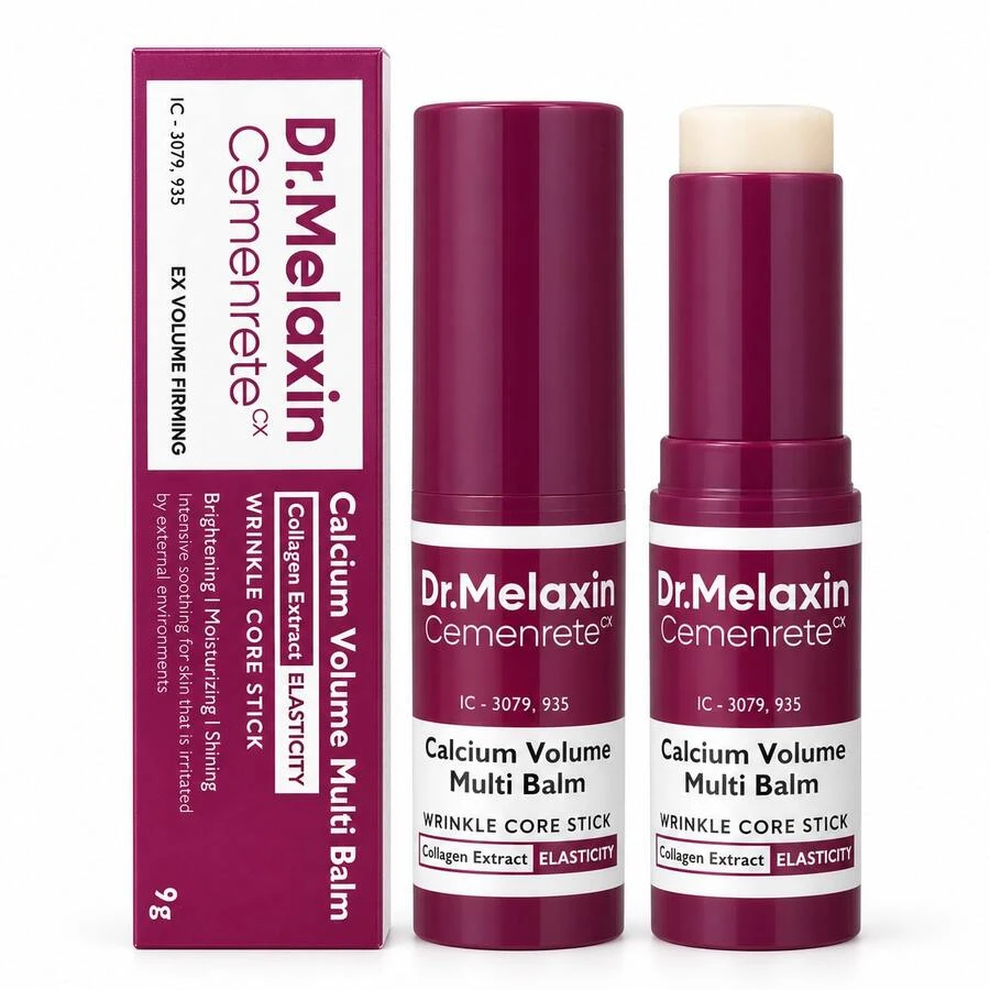 Dr.Melaxin دكتور ميلاكسين سيمينريت CX كالسيوم فوليم متعدد الاستخدامات، 9 جرام - عصا مرطبة للعين والوجه والرقبة، العناية بالخطوط الدقيقة