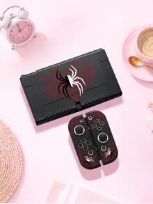 Xingji, 1pc Cool Heart-Shaped Spider Web Pattern Game Console Protective Case, Compatible With Switch 2 (2025)/Switch OLED/Switch Console, Made Of Soft TPU Material Soft Shell/Hard Shell, Universal Storage Bag, No Disassembly Required, Anti-Drop And Anti-Dust, Ideal Gift Compatible With Switch Gamers - View 5
