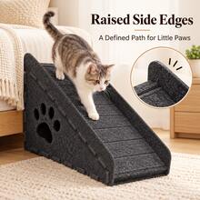 Felt Pet Ramp, Non-Slip Grooved Surface Dog & Cat Stairs, Suitable For Sofa And Bench, Small Dog Pet Steps, Joint Protection For Senior Pets - Khaki - View 11