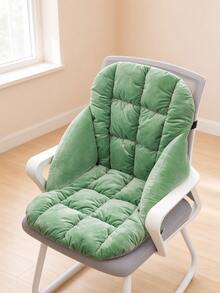 Modern Cozy Polyester Plush Office Chair Cushion With Backrest, Thickened One Piece Quilted Seat And Back Pad With Wraparound Side Cushions And Chair Straps,For Home Office, Computer Chairs, Christmas And Winter,Cyber Monday ,Christmas Gifts - Multicolor - View 18