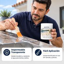 Pegamento Impermeable Invisible, Sellador Transparente para Reparaciones del Hogar, Evita Fugas en Techos y Baños, Adhesivo Resistente al Agua, Incluye Brocha, Ideal para Proyectos DIY de Impermeabilización en Pisos y Azulejos - Sellador Impermeable - Ver 5