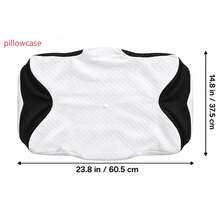 LKZ Butterfly Memory Foam Pillow, Replacement Pillowcase, Ergonomic Neck Support And Relaxation, Suitable For Back/Side Sleepers, Improve Sleep Quality, Removable And Washable Pillowcase, Christmas Gift, All Season Use - Multicolor - View 13