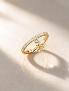 Gold Ring, Star Ring, Fashionable Elegant Cute Suitable For Daily Wear, Dating, Gathering, Gift Giving - Gold - View 3