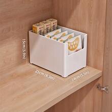 1pc Large Capacity Expandable Storage Box, Stretchable Desktop Organizer Basket, Right Angle Cabinet Storage Bin, Desktop Cosmetic Rack, Plastic Storage Box, Suitable For Sundries, Books, Beverages, Snacks And Home Organization - Multicolor - View 10