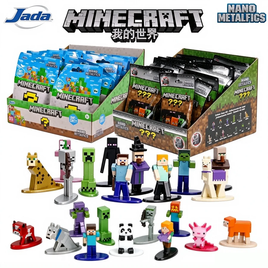 Simba Jada Toys Minecraft Metal Mini Figures Blind Bag (Wave 1, 5 & 6 ) – Officially Licensed Mystery Collectible Desktop Toys - Multicolor - View 1