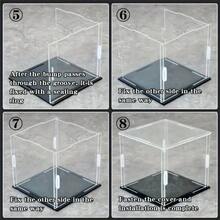 1pc Transparent Acrylic Display Box, Multiple Sizes, Plastic Assembly Dust-Proof Display Box With Matte Black Base, Suitable For Action Figures, Collectibles, Souvenirs, Statues, Models - A - View 5