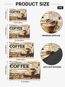 1 buah Alas Pengering Piring Penyerap Motif Kayu Gaya Pedesaan, Alas Mesin Kopi, Alas Pencuci Piring, Alas Wastafel, Pelindung Meja Dapur, Cocok untuk Cangkir, Piring, Peralatan Makan dan Dekorasi Dapur Rumah - MultiWarna - View 6
