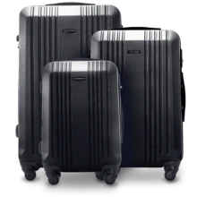 W WINGS حقيبة سفر WINGS KESTREL ذات هيكل صلب من مادة ABS+ مع 4 عجلات دوارة 360° وقفل رقمي ومقبض تلسكوبي – مقاس كابينة، متوسطة، كبيرة - رمادي غامق - مشاهدة 11