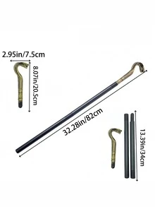 Halloween Party Props Costume Cane All Black Magician Cane Stick Cane, DIY Adjustable Length, Suitable For Cosplay Accessories, Performance Props, Holiday Gifts - Multicolor - View 38